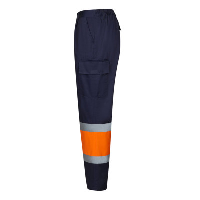 VL ARTEMIS. Two-tone trousers, in twill (190g/m²), cotton (20) and polyester (80)